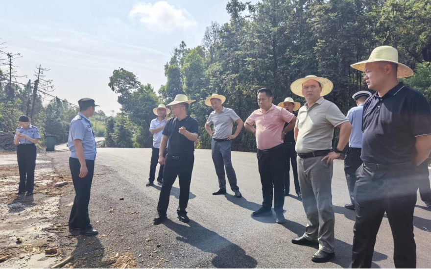 淥口區(qū)區(qū)委常委、政法委書記調(diào)研S330淦田至古岳峰公路二期項目建設(shè)工作